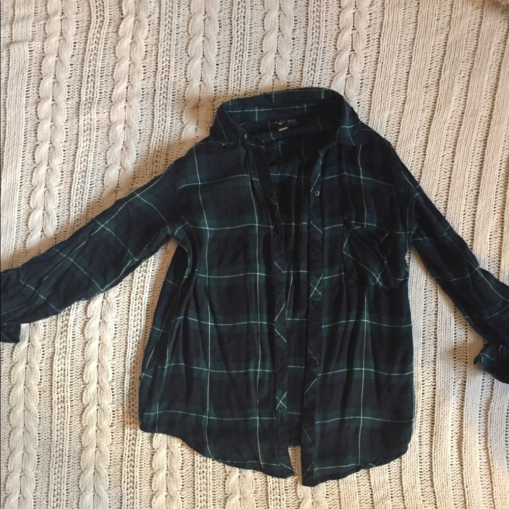Windsor dark green flannel